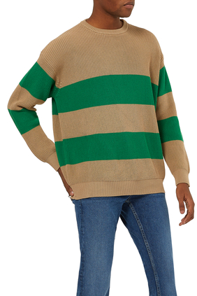 Stripe Sweater in Cable Knit